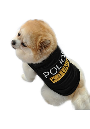 Köpek İçin Police K9 Unit Siyah Sweat Pet Kıyafet