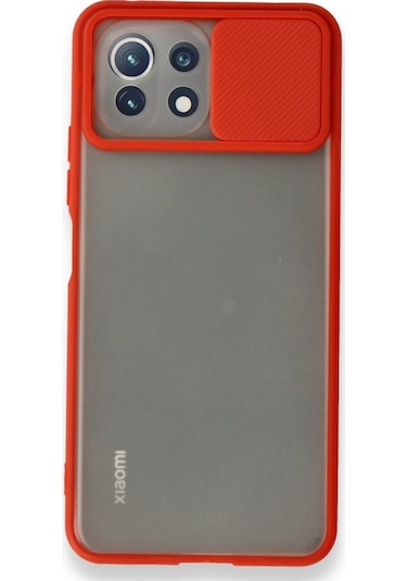 Xiaomi Mi 11 Lite Kapak Lensi Açılır Kapanır Kamera Korumalı Silikon Kılıf
