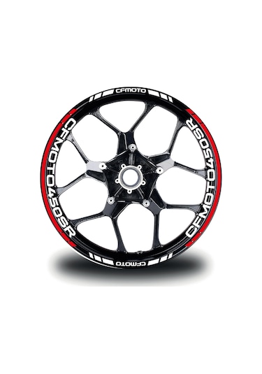Cfmoto 450sr Jant Sticker İç Dış Yazılı Kırmızı
