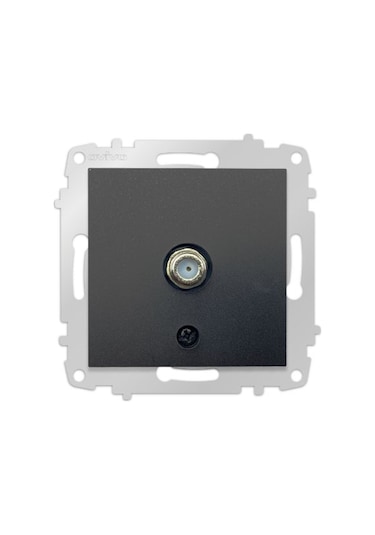 20 Adet Ovivo Grano Siyah Uydu Tv Prizi F Konnektör Çerçevesizdir