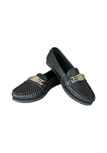 Kadın Hafif Taban Günlük Rahat Babet Siyah-siyah Siyah