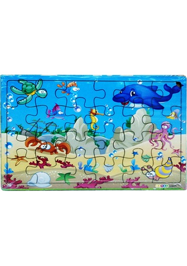 Yeni 4 Adet 24 Parçalı Ahşap Puzzle Yapboz Seti. Çiftliğim. Okya