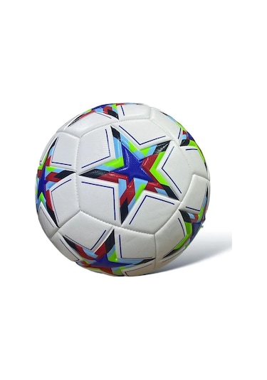 Jook Şampiyonlar Ligi Aşınmaya Dayanıklı Antrenman Suni Deri Sert Zemin Futbol Topu Bsf-34 - Beyaz Saks Beyaz - Saks Mavi