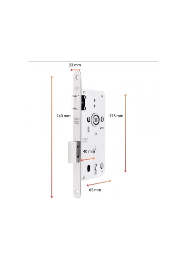 Tursan Gömme Kilit Oval Aynalı 40 Mm Enka492