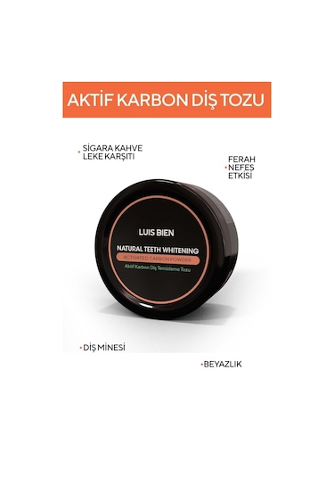 Luis Bien Aktif Karbon Diş Temizleme ve Beyazlatma Tozu 50 G
