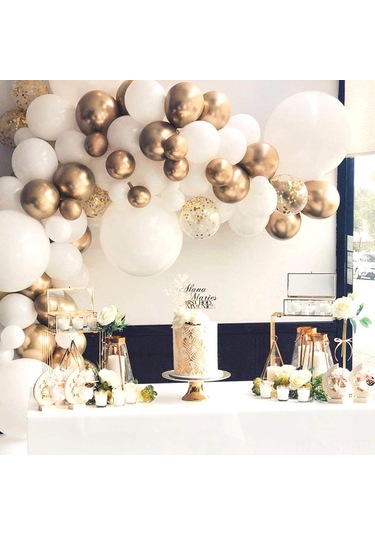 Siyah/beyaz Opsiyonel Dıy Balon Gerdanlık Yay Kiti Düğün Doğum Günü Yıldönümü Mezuniyet Partisi Dekorasyonu Dıy Alet Seti