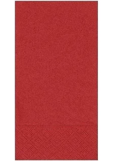 Omnipazar 33 x 33 CM 1/8 Garson Katlama Servis Peçetesi 100 Adet Kırmızı