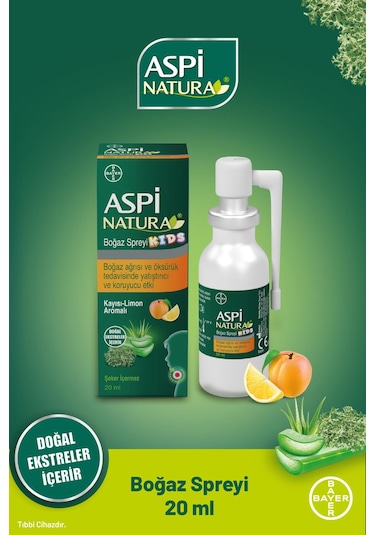 Aspi Natura Kids Boğaz Spreyi 20 ML
