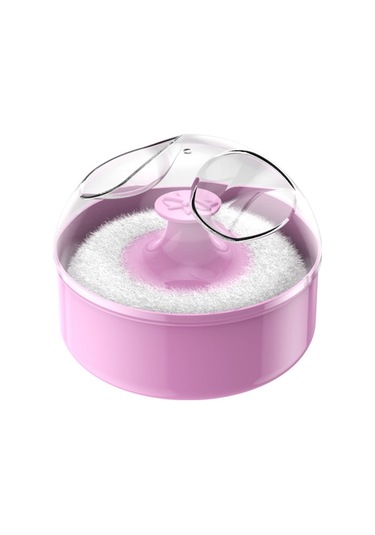 Sones Kuaför Salonu Temizliği Kuru Toz Mendil Bebek Talk Pudrası Puff Kutusu Pembe