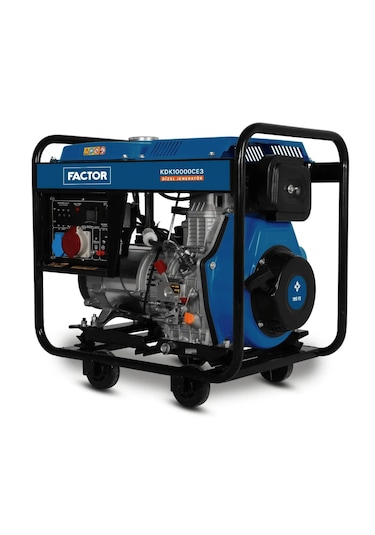 Factor KDK10000CE3 9.4 KVA 380V İpli Marşlı Dizel Jeneratör