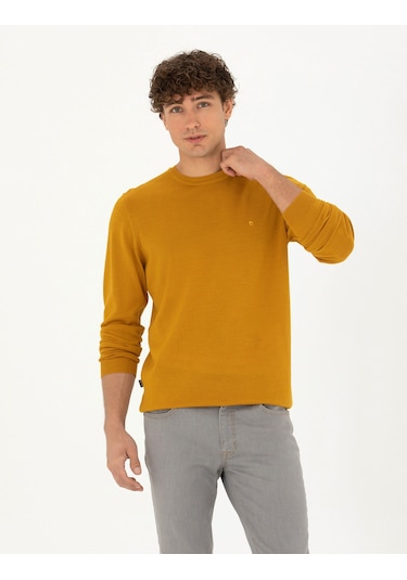 Pierre Cardin Erkek Safran Kazak /triko 50270054-vr043 Safran