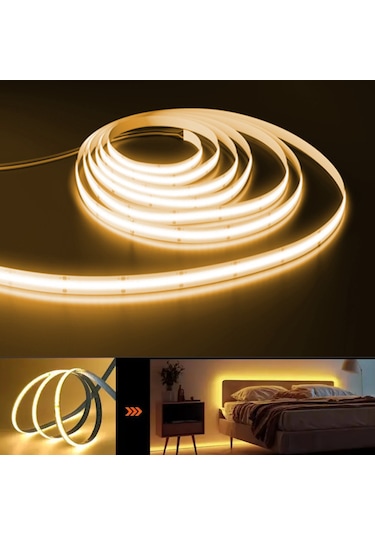 Forlife 320 Ledli 12 Volt İç Mekan Cob Şerit Led 5 Metre Günışığı
