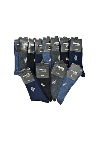 Pamuklu Erkek Çorabı 12 Li Asorti