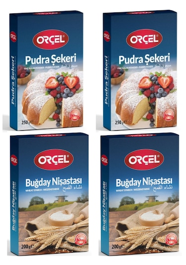 Orçel Pudra Şekeri 2 x 250 G + Buğday Nişastası 2 x 200 G