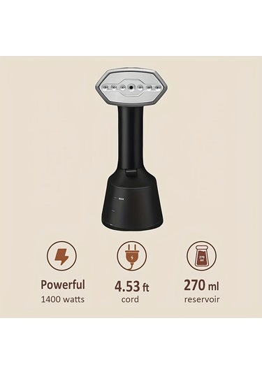 Honeybeeshop Ab Siyah Giysi Buharlayıcı Taşınabilir El Tipi Kıyafet Ütüsü 220 240v Eu Fiş 30 Saniyede Hızlı Isınma 270ml Su Haznesi Ev Seyahat