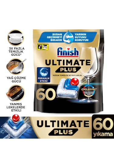 Finish Ultimate Plus Bulaşık Makinesi Deterjanı 60 Tablet