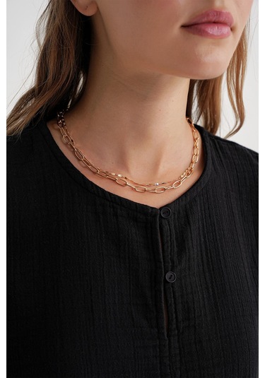 4713 Kadın Beli Büzgülü Kolu Lastikli Bol Müslin Bluz Siyah Siyah