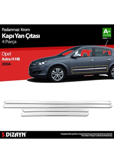 Opel Astra H Hb Krom Kapı Yan Çıtası 2004 Üzeri
