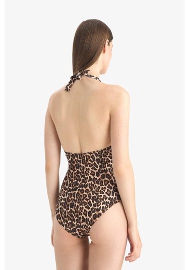 DeFacto Leopar Desenli Mayo-Fall in Love D4048AX25SPBK81 Siyah