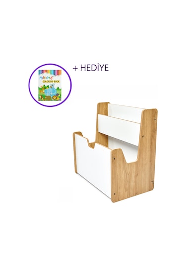 Minera Turna Ahşap 0-4 Yaş Çok Amaçlı Montessori Kitaplık Ahşap