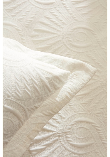 Kaşmir Home Balance Çift Kişilik Yatak Örtüsü Takımı Offwhite Beyaz