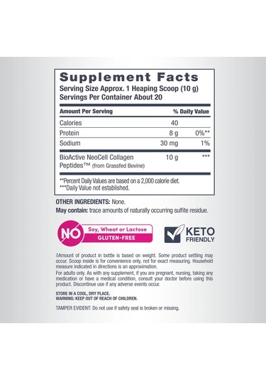 Grassfed Collagen Peptides, 7 Oz 200 G Powder