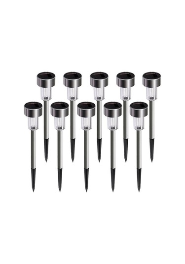 Ebitda 10 Adet Güneş Enerjisi Bahçe Lambası, Beyaz Işık, Ip65 Dayanıklı, Açık Çim Lambası