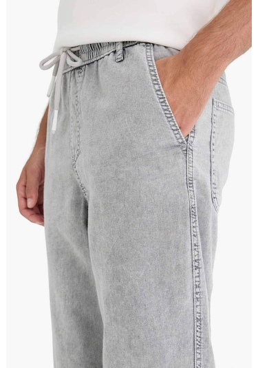 Defacto Wide Leg Geniş Paça Jean Kar Yıkamalı Pantolon F3905ax25aunm18 Gri