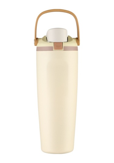 Taşınabilir Zıplama Termos Bardağı, Kilitli Tokalı, Çift İçme Spor Su Bardağı Açık Pembe