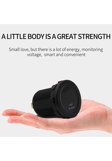 Samdoo 12/24v Renkli Led Voltmetre - Su Geçirmez, Alarmlı, Araç Ve Tekneler İçin