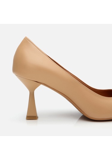 Hotiç Kadın Deri Bej Orta Topuklu Stiletto 01ayh304140a330 Naturel-nude Naturel