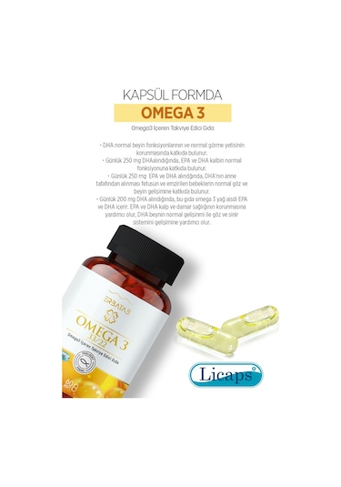 Erbatab Omega 3 Balık Yağı 60 Kapsül