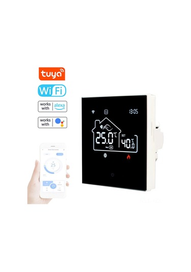 Yaozixa Me-82f Beyaz Wifi Akıllı Termostat: Klima Ve Yeraltı Isıtması İçin Uyumlu, Uzakdan Kontrol, Alexa/google Desteği, Çocuk Kilidi, Veri Saklama