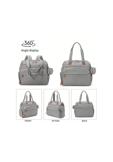 Jialan Anne Çantası Büyük Kapasiteli Çok Fonksiyonlu Anne Sırt Gri