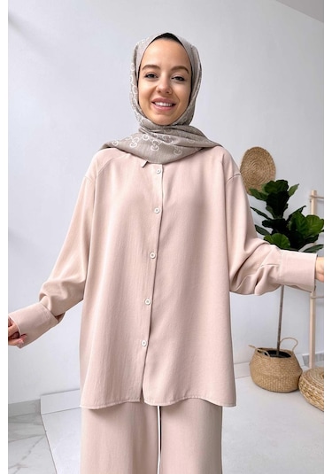 Kahijab Pearly Takım - Bej