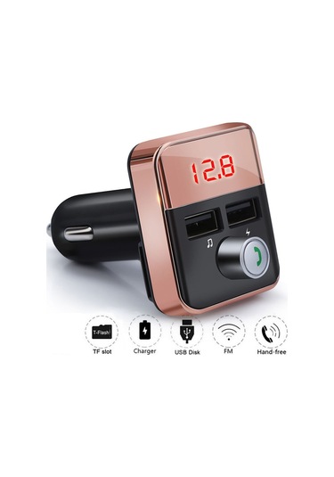 Dianziye Bt5.0 Araç Fm Transistörü - İkili Usb Şarj Cihazı, Mp3 Çalar, Elsiz Arama, Kaliteli Ses, Siyah