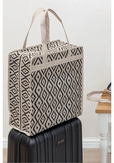 Bohe Ayakkabı Çantası- Valize Asılır Düzenleyici Çanta-seyahat Çantası Bej