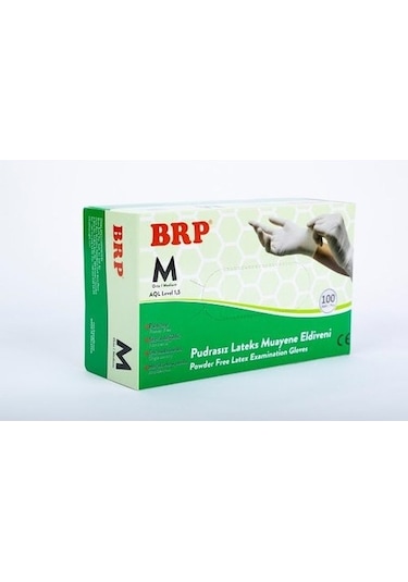 Brp Pudrasız Lateks Eldiven 100'lü