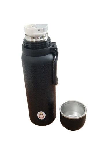 Akıllıelma-galatasaray 587193 Çelik Termos Bardaklı Kapak Siyah 650 Ml Çok Renkli