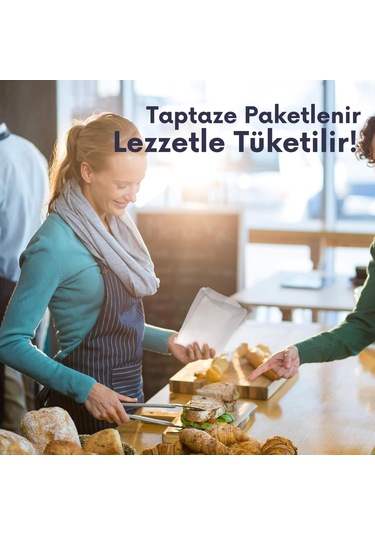 Kraft Körüklü Beyaz Yağlı Kese V Taban Butik Hediye Paketi