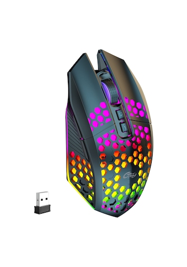 Kablosuz Oyun Faresi Kolayca Şarj Edilebilen 8 Düğmeli Usb Fare Masaüstüne Dönüş Düğmesi 3 Ayarlanabilir Dpı Seviyesi Bilgisayar Pc İçin 4 Mod