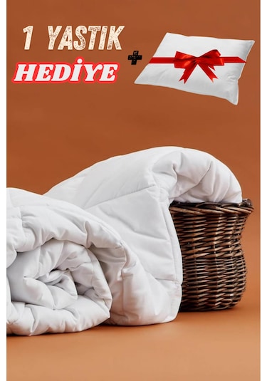 Microfiber Biyeli Tek Kişilik Yorgan 155 X 215 + 1 Yastık  -226 Diğer