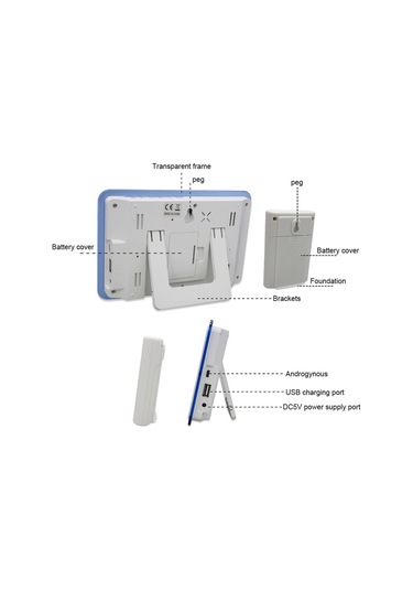H168g Çok Fonksiyonlu Kablosuz Ev/ofis Hava İstasyonu Renkli Beyaz