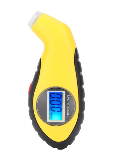 Yaleker Araba Lastik Basınç Ölçer, Led Ekranlı Dijital Tester, 4 Birim Değiştirilebilir, Abs Malzeme, Gece Görünürlüğü İçin Mavi Floresan