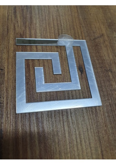 Labirent Bordür Aynalı Gümüş Pleksi 30'lu 9x9 Cm