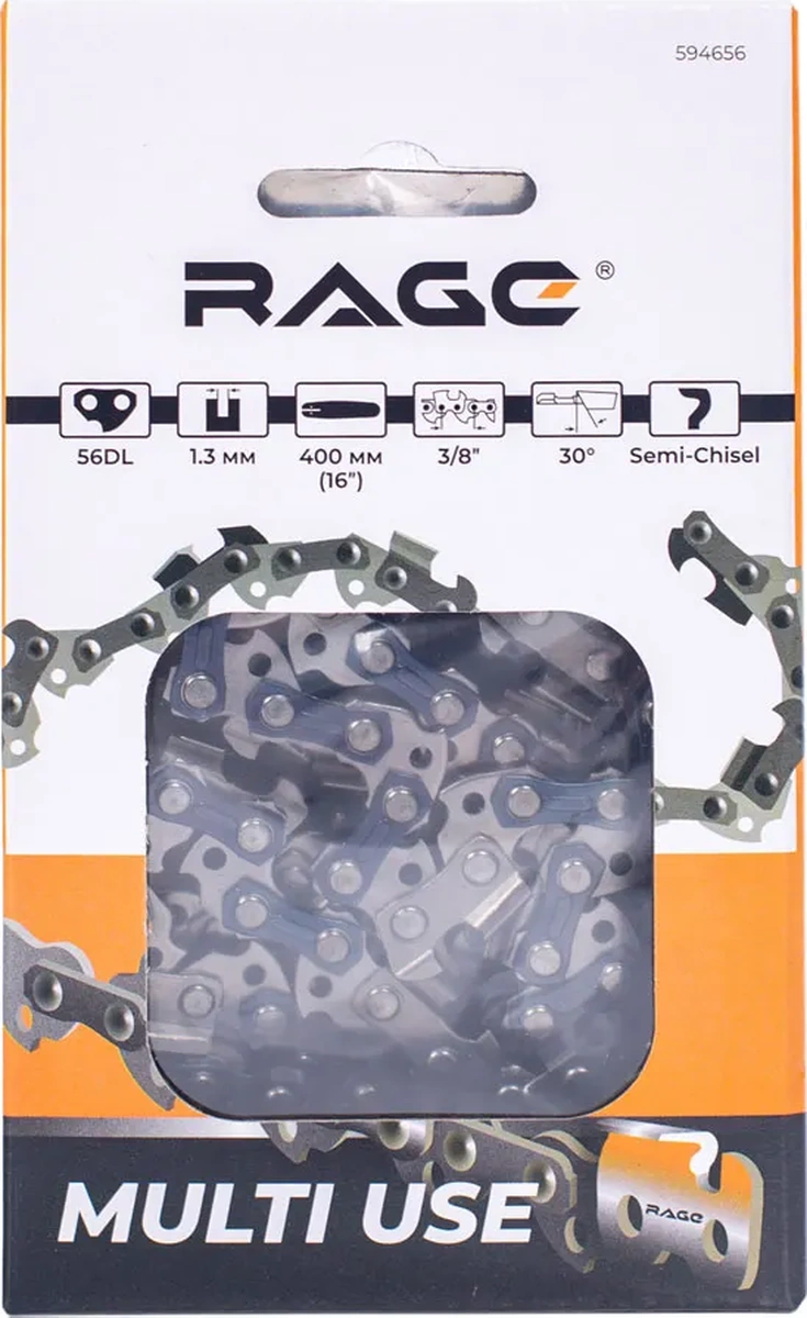 Rage Benzinli Testere Zinciri 56 Diş 400mm 16" 3/8" 1.3 S56-3/8-1.3 325931004