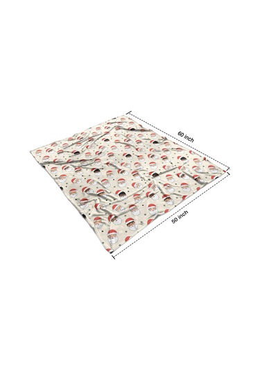 Noel Desenli 50x60 İnç Polar Battaniye, Yumuşak, Hafif Ve Kalın, Erkek, Kadın Ve Çocuk İçin Noel Çok Etnik Baba Noel