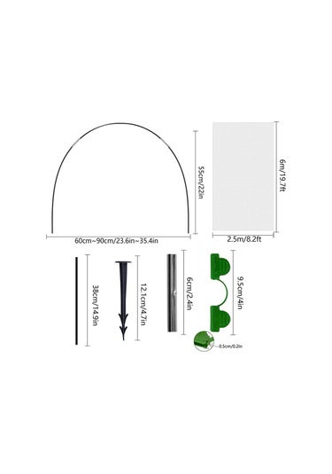 Bahçe Kemeri Böcek Mesh Seti Esnek Gerilebilir Bitkiler Koruma Ağı, Boyut:netsiz 30 Adet