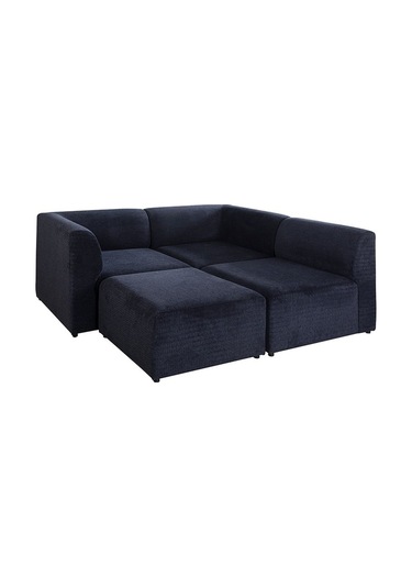 Beta Lacivert Piyonlu Köşe Koltuk Takımı Lacivert