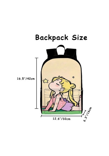 Trendooze Uygun, Siyah Siyah Sırt Seyahat, Sailor Organizasyon Moon Kawaii Karikatür, İş İnç İle, İçin, Genç, Dizüstü Çoklu Cf94 Çantası, Çalışması Bölmeleri Bilgisayara 15.6 Di Siyah